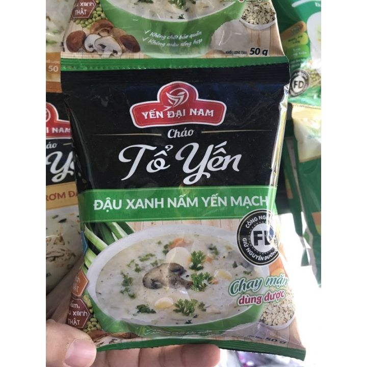 Ảnh Cháo Tổ Yến Nghêu Nấm Đậu Xanh - Đại Nam 50gr (30Gói/Thùng)