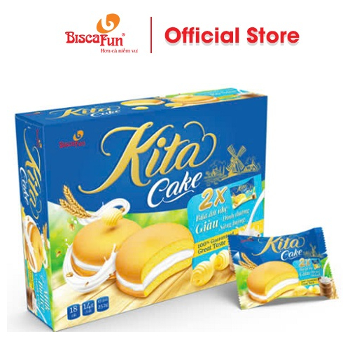 Ảnh Bánh Bông Lan Kita _Hộp Bơ Sữa 252gr (12Hộp/Thùng)