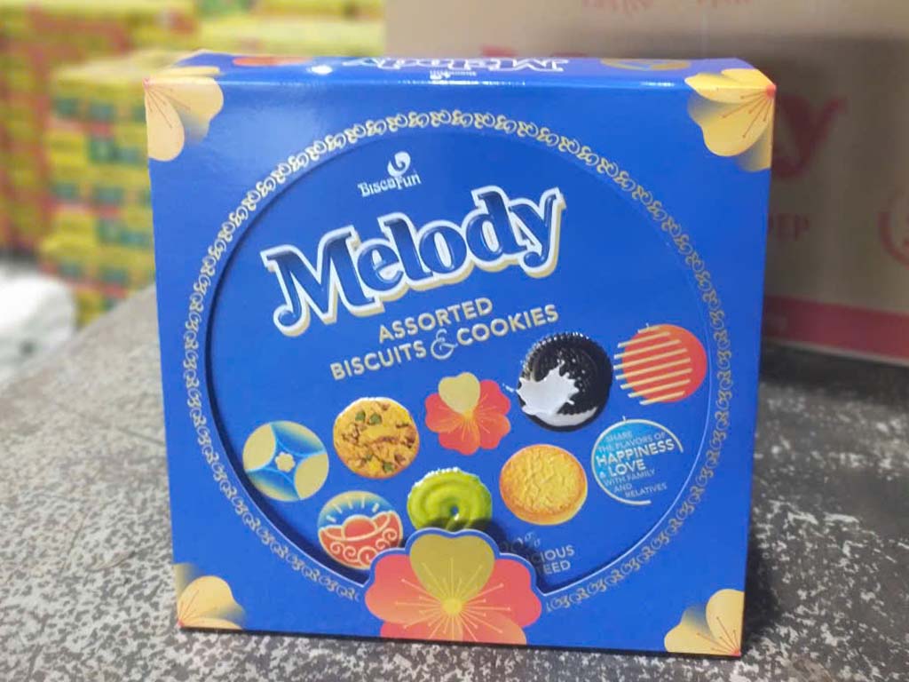 Ảnh Bánh Hộp Thiếc Melody 350g Blue (10Hộp/Thùng)