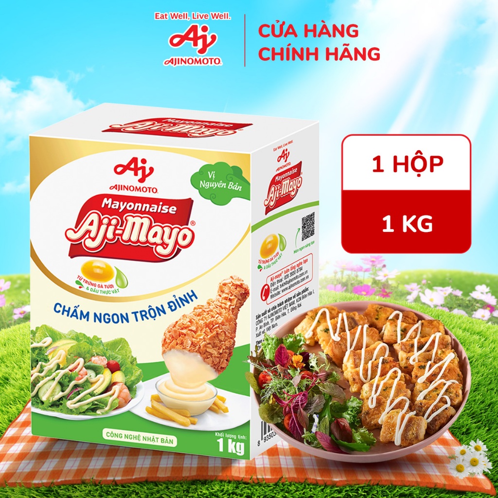 Ảnh Xốt Mayonnaise Vị Nguyên Bản Aji mayo 1kg (12 Tuýp/Thùng)