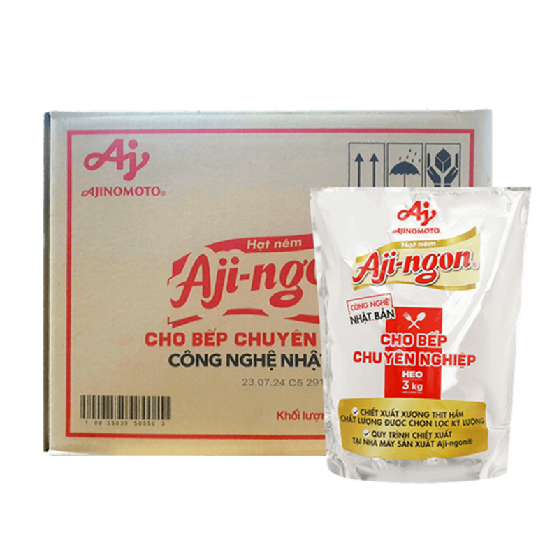 Ảnh Hạt Nêm Aji-ngon 3Kg Heo (6 gói/Thùng)